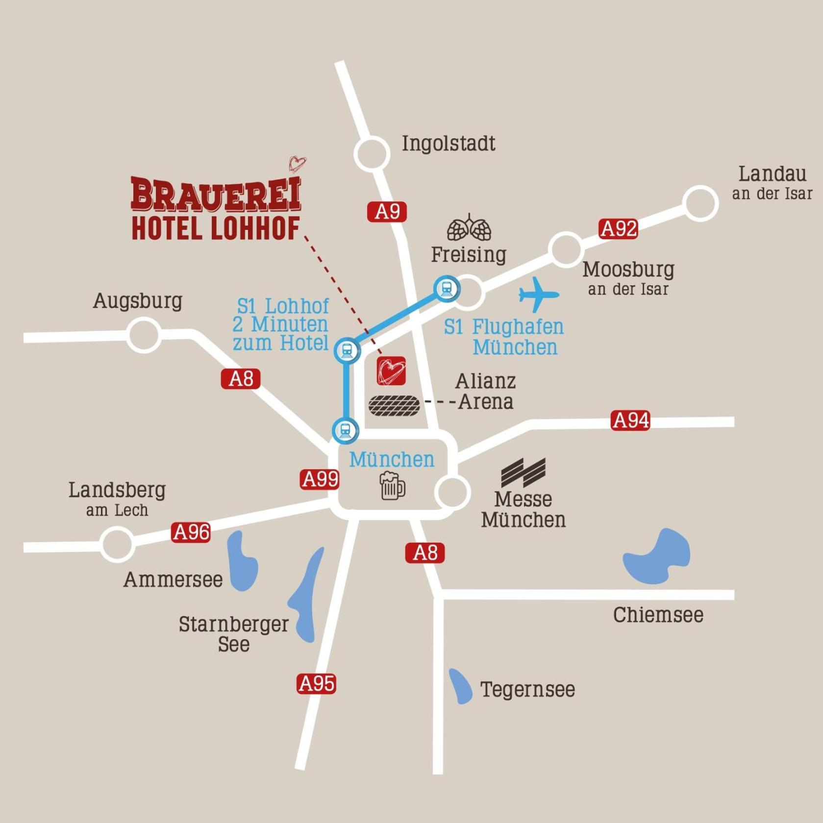 Brauerei Gasthaus Lohhof Im Muenchner Norden, Direkt An Der S1, Naehe Vom Flughafen, Zentrum, A92, Allianz Arena, Ruderregatta Und Schiessanlage G- Hochbrueck Entfernt, Internationale Kueche Unterschleissheim Exterior photo